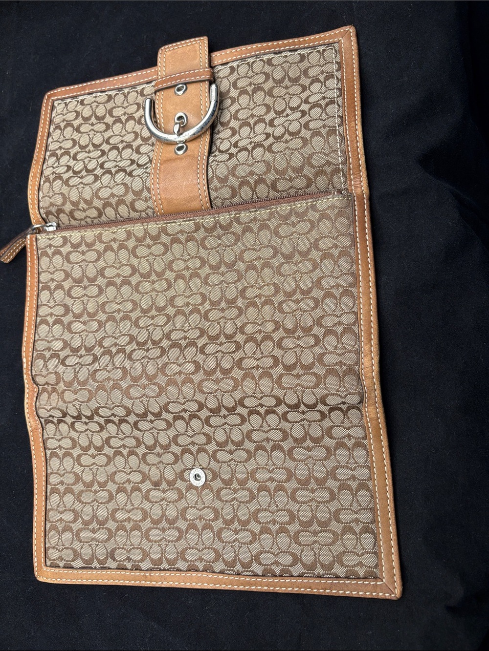 Y2K Coach Soho Signature Jacquard Canvas Buckle Wallet and Checkbook insert VGUC - Picture 5 of 17